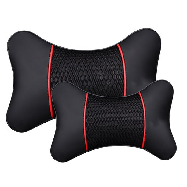 Siège de voiture en cuir cou oreiller protecteur de tête sécurité Auto appui -tête soutien dossier coussin oreillers repose-cou 