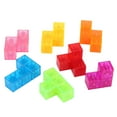 thumbnail image 4 of Cubo magnético de 3 x 3 x 3, bloques de construcción giratorios, juguete para aliviar el estrés para niños (translúcido), 4 of 14