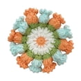 thumbnail image 3 of Crochet Coaster, Lily of the Valley Coaster, linda mesa de café Cup Mat Table de café Protector para comedor Café Decoración del hogar Azul naranja, 3 of 8
