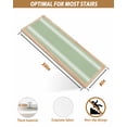 thumbnail image 4 of Stair Treads for Wooden Steps, Sage Green Peel and Stick Stair Treads with Reusable Adhesive, Farmhouse Sage Green White Striped Non Slip Indoor Stairs Runner Rugs Mats for Elders Dogs 8"x30" 4PCS, 4 of 7