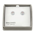 thumbnail image 3 of Ladies Brilliance Fine Jewelry Simulated Aurora Borealis and CZ Sterling Silver Earrings, 3 of 3