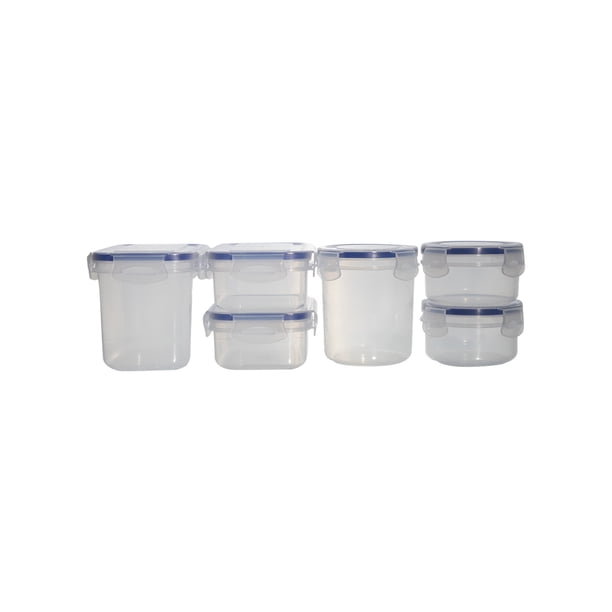 Contenedores Para Alimentos Ideen De Plástico Juego De 6 Piezas Azul 240 a 1000 ml