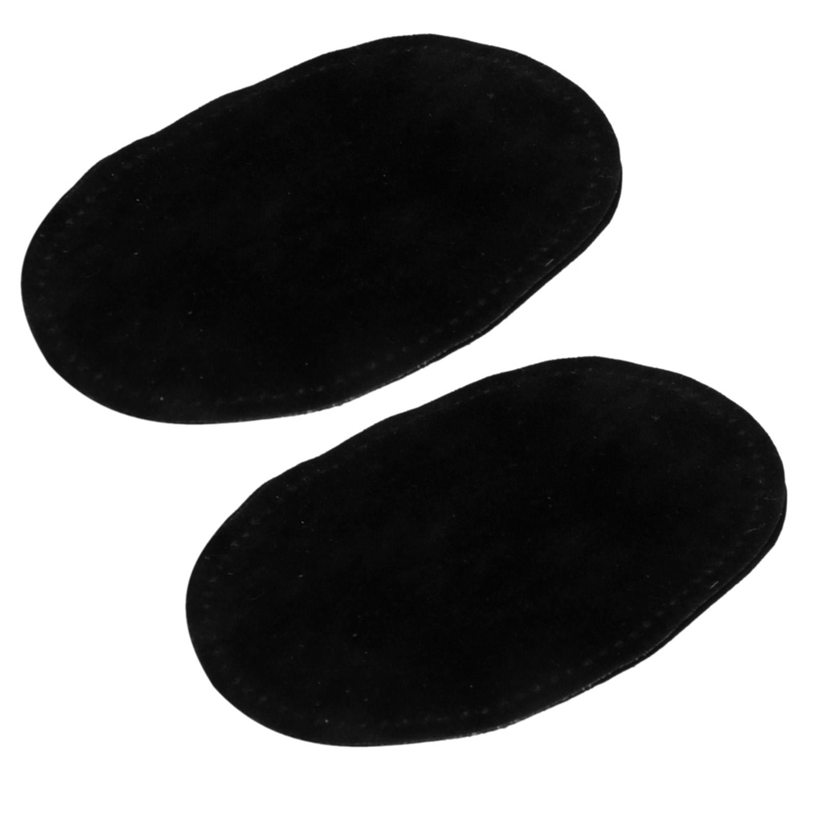 Paire De Coudières Ovales En Similicuir Noir à Coudre - Patchs Décoratifs Pour Vêtements, Réparation Et Customisation