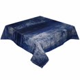 thumbnail image 2 of Navy Blue Tablecloth Square Table Cloth 60x60 , Waterproof Tablecloth Outdoor Table Cloth, Retro Oil Painting Modern Abstract Art Aesthetics Washable Table Cover for Kitchen Dining Party, 2 of 8