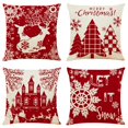 thumbnail image 2 of Fiudx Ofertas Del Día Funda De Almohada Con Patrón Navideño, Funda De Cojín Para Sofá Y Coche, Decoración Del Hogar, 4 Piezas, 2 of 7