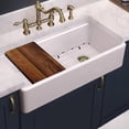 thumbnail image 2 of Whitehaus WHLW3619 Fireclay 36" Farmhouse Single Basin Fireclay Kitchen Sink - White, 2 of 6