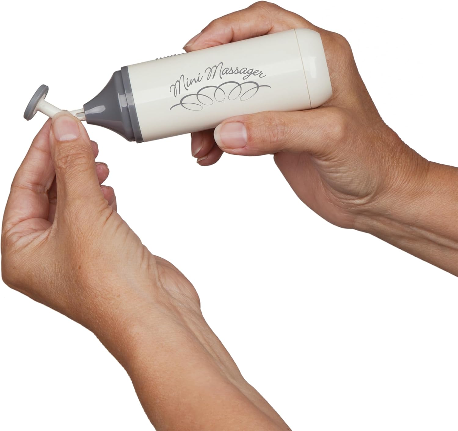 Therapeutic Massager with Battery. Hand-held Portable Therapeutic Vibrating Therapy Tool for Scar Tissue, Hand, Finger, Feet, Face, Elbow, Neck. Post-Surgery, Pain. NC70209