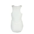 thumbnail image 2 of Ralph Lauren Womens Sleeveless Henley Bodysuit Jumpsuit, White, Large, 2 of 3