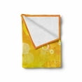 thumbnail image 2 of Orange Soft Flannel Fleece Throw Blanket, Abstract Composition with Circles Dots Energetic Colors Sunburst, Cozy Plush for Indoor and Outdoor Use, 50" x 70", Orange Yellow White, by Ambesonne, 2 of 6