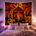 thumbnail image 2 of Apothecary Greenhouse Entirely with Silhouettes Fiery Gradient, Spooky Gothic for Gothic Decor Fans, Wall Decor, Halloween Gift, Tapestry Wall Hanging for Dorm and Living Room, 2 of 7