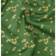 thumbnail image 1 of Soimoi Green polyester Crepe Fabric Peony Floral Decor Fabric Printed Yard 52 Inch Wide, 1 of 1