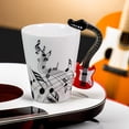 thumbnail image 3 of LanHong - 13.5 oz Musical Notes Design Guitar Coffee Mugs Drink Tea Milk Coffee Mug Ceramic Music Cup Gift for Friend (Red), 3 of 7