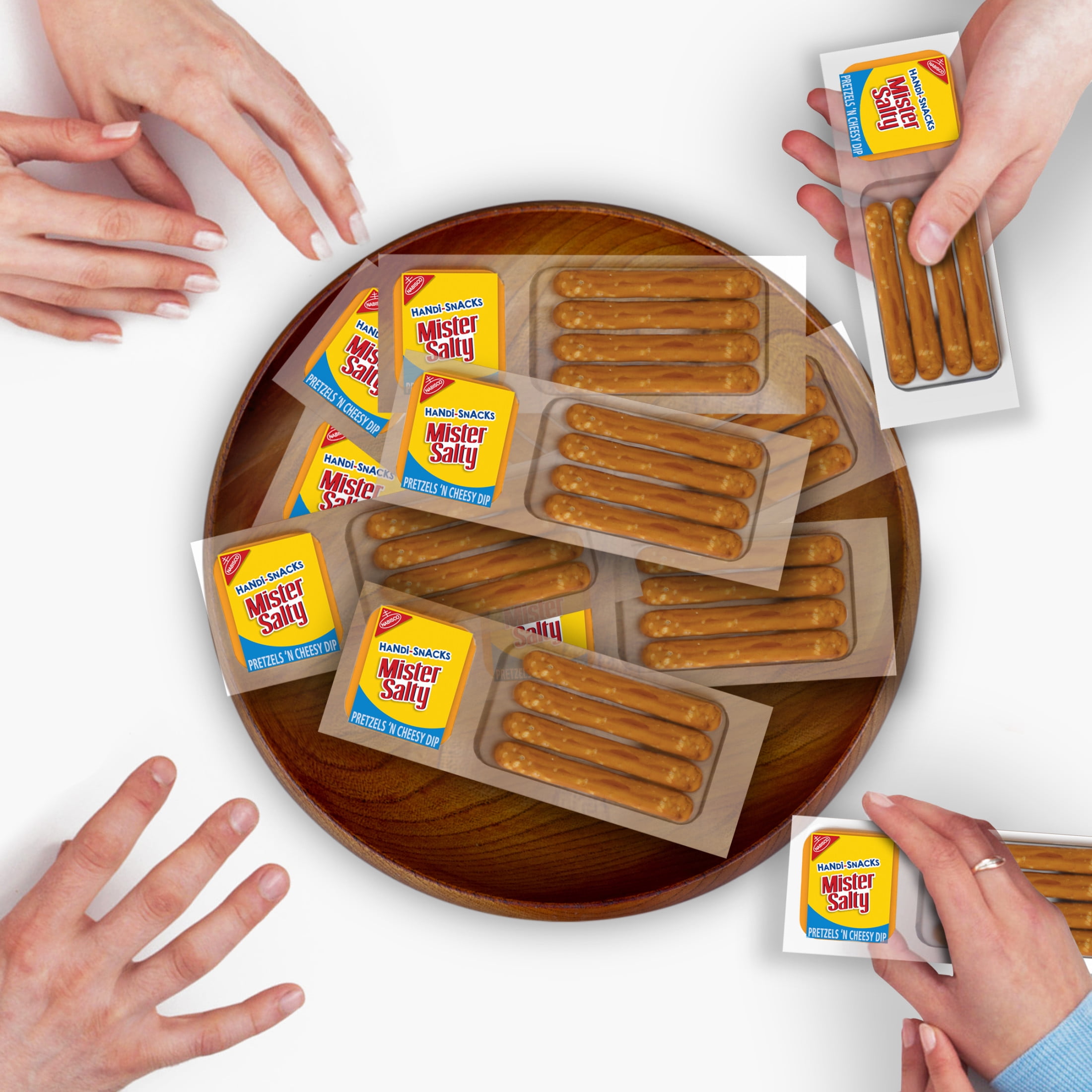Handi-Snacks Mister Salty Pretzels 'N Cheesy Dip Snack Packs, 10 Snack Packs