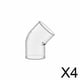 thumbnail image 1 of Conector de tubería acrílico transparente en forma de codo para acuario, junta de manguera transparente para pecera. 4 piezas, 1 of 8