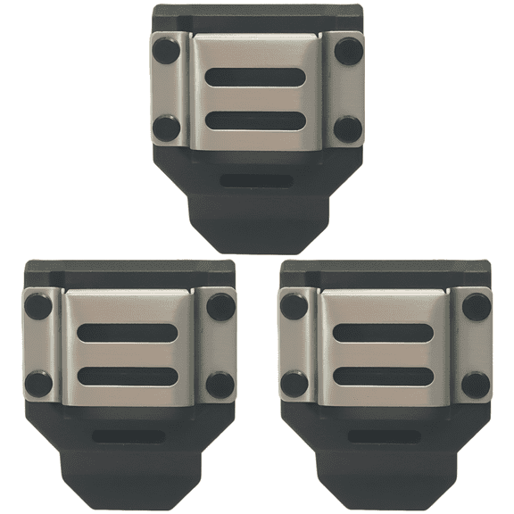 3 Pcs Sturdy Drill Holder for Tool Belt, Impact Driver & Nail Gun Holster, ABS   Stainless Steel, Stable Mount, Quick Release, 3.5 x 2.9 x 0.75 in, Secure Clip for Tools & Tape Measure Holster