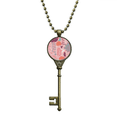 thumbnail image 1 of Fil Rouge Fleur Peinture Pendentif Collier Plateau Orné Chaîne, 1 of 3