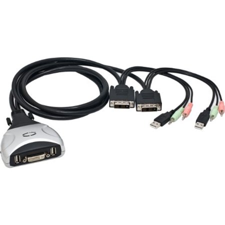 Syba USB Interface 2 Ports DVI Cable KVM Switch SUPP up to 19201200 Pixels Audio price history on PriceWatchPro