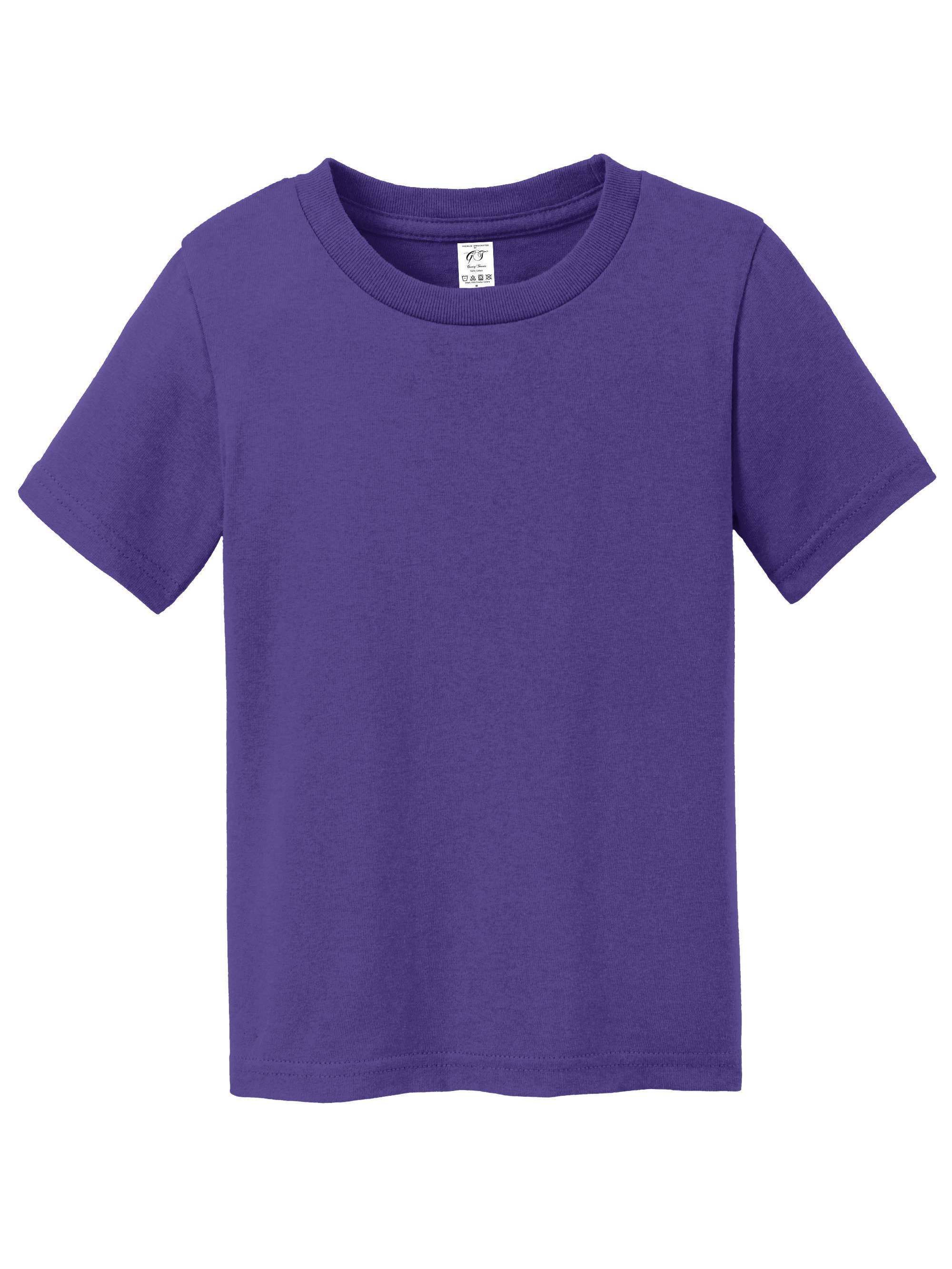 Gravity Threads Toddler Soft Cotton Short-Sleeve T-Shirt - Purple - 4T