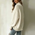 thumbnail image 4 of Sweater for Women Loose High Neck Long Sleeve Knitted Pullover Top Winter Fashion Casual Comfortable Wear Sweaters, 4 of 5