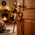 thumbnail image 5 of Christmas Door Handle Hanging Ornament, Festive Xmas Door Knob Hanger, Seasonal Wreath‑Style Decor for Front Door & Home Entryway, Rustic Farmhouse Christmas Tree Decorations 1Pc,Orange, 5 of 7