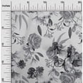 thumbnail image 1 of oneOone Cotton Flex Gray Fabric Leaves & Rose Watercolor Fabric For Sewing Printed Craft Fabric By The Yard 40 Inch Wide, 1 of 4