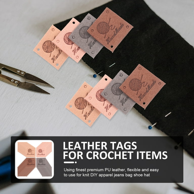 40pcs DIY Clothes Handmade Leather Tags Clothing Jeans Bag