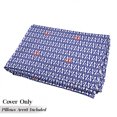 thumbnail image 5 of Nautical Floor Pillow Lounger Cover, Marine Anchors Motif Ship Journey Sea Ocean Adventure Graphic, Nap Mat Printed Fabric Case for 5 Pillows, 88" x 36", Navy Blue Red, by Ambesonne, 5 of 5