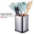 thumbnail image 2 of Soporte para utensilios de cocina RedCall de acero inoxidable plateado, 2 of 6