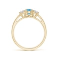 thumbnail image 2 of ANGARA Lab Grown Blue and Half Moon White Diamond Ring for Women in 14K Yellow Gold (Size-7x5mm| Color-Fancy Intense| Clarity-VS) | Anniversary, Jewelry Gift for Women | Lab-Grown Blue Diamond Ring, 2 of 7