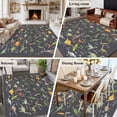 thumbnail image 5 of Grey Dinosaur Area Rugs 6'x9', Washable Small Throw Rugs for Kitchen Dining room, Vintage Letters Farm Animals Indoor Outdoor Rug Non-Slip Low Pile Carpet Runner Reversible Floor Mats, 5 of 8