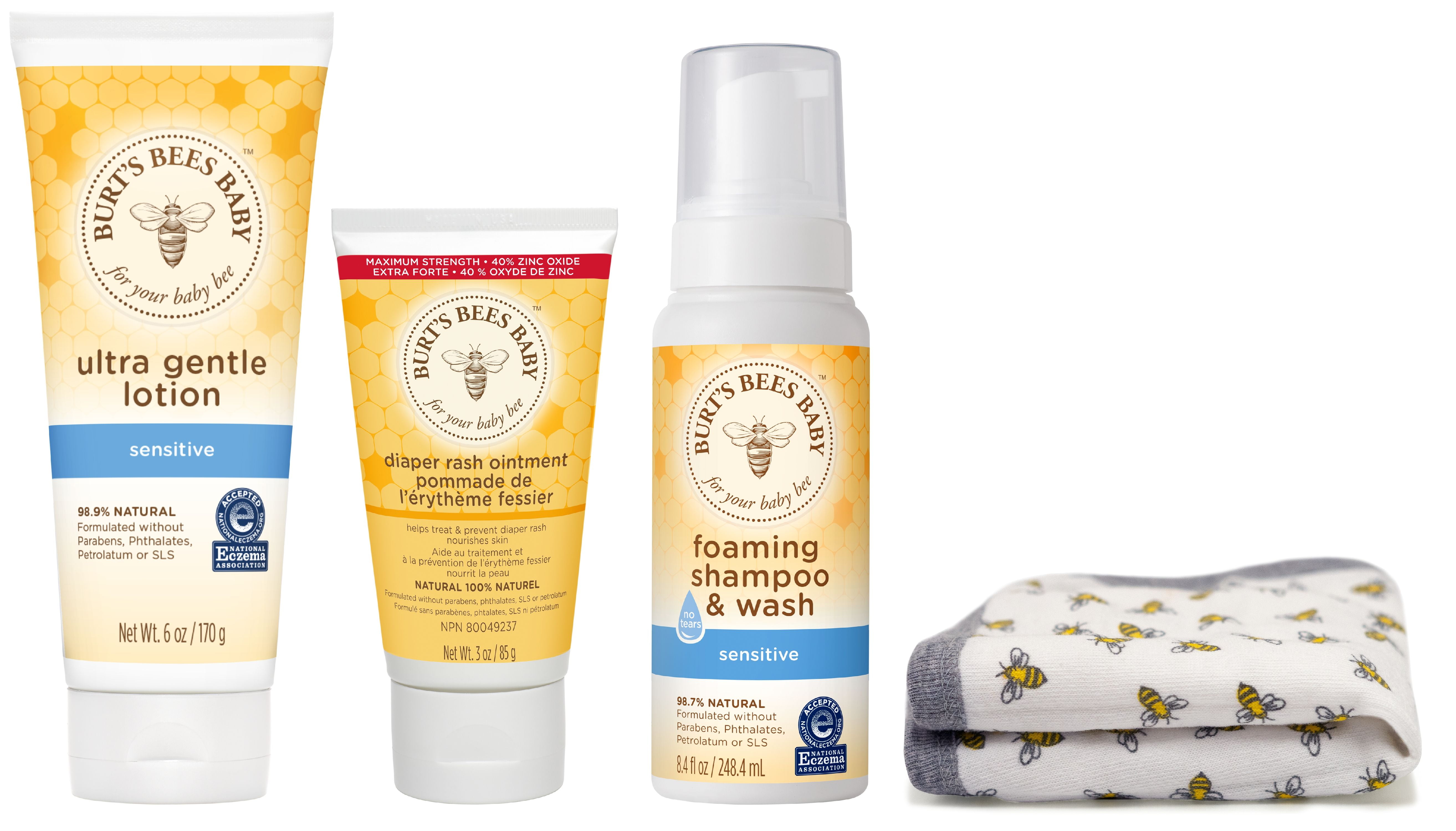 Burt's Bees Baby Sensitive Skin Essentials, Includes Foaming Shampoo