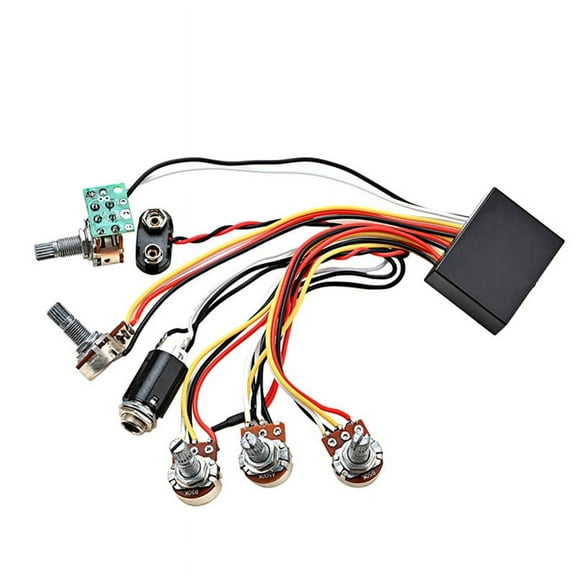 3 Band Active & Passive EQ Equalizer Preamp Circuit for Pickup,1 x Preamp Circuit,Random Color