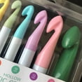 thumbnail image 5 of 7 Pieces Huge Plastic Handle Crochet Hooks Set Large Size 7mm-20mm Colorful Sweater Knitting Needles Yarn Sewing Tools, 5 of 9