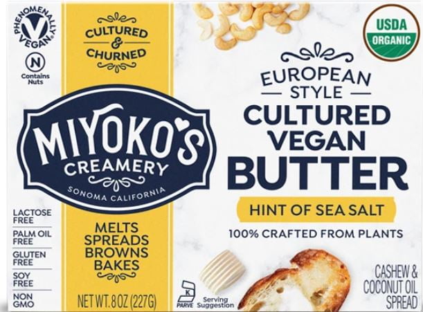 Miyoko's Creamery European Style Cultured Vegan Butter, 8 oz