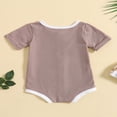 thumbnail image 3 of Bébé Filles Garçons Casual Romper Manches Courtes Boutons Combinaisons Tops, 3 of 8