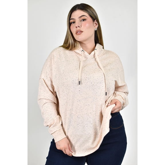 Sudadera efecto jaspeado Roman Fashion /Tallas Extras, 654 (Durazno) rosa claro 38