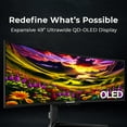 thumbnail image 4 of Deco Gear 49" Curved QD-OLED Ultrawide Monitor, 5120x1440 0.03ms 144Hz, HDR400 True Black 32:9 Adaptive Sync, 100% sRGB HDMI 2.1 90W USB-C, KVM Built-in Speakers Adjustable Stand, 4 of 9
