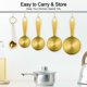 thumbnail image 4 of Juego de 9 Piezas de Tazas Medidoras GuDoQi de Acero Inoxidable Dorado, 4 of 7