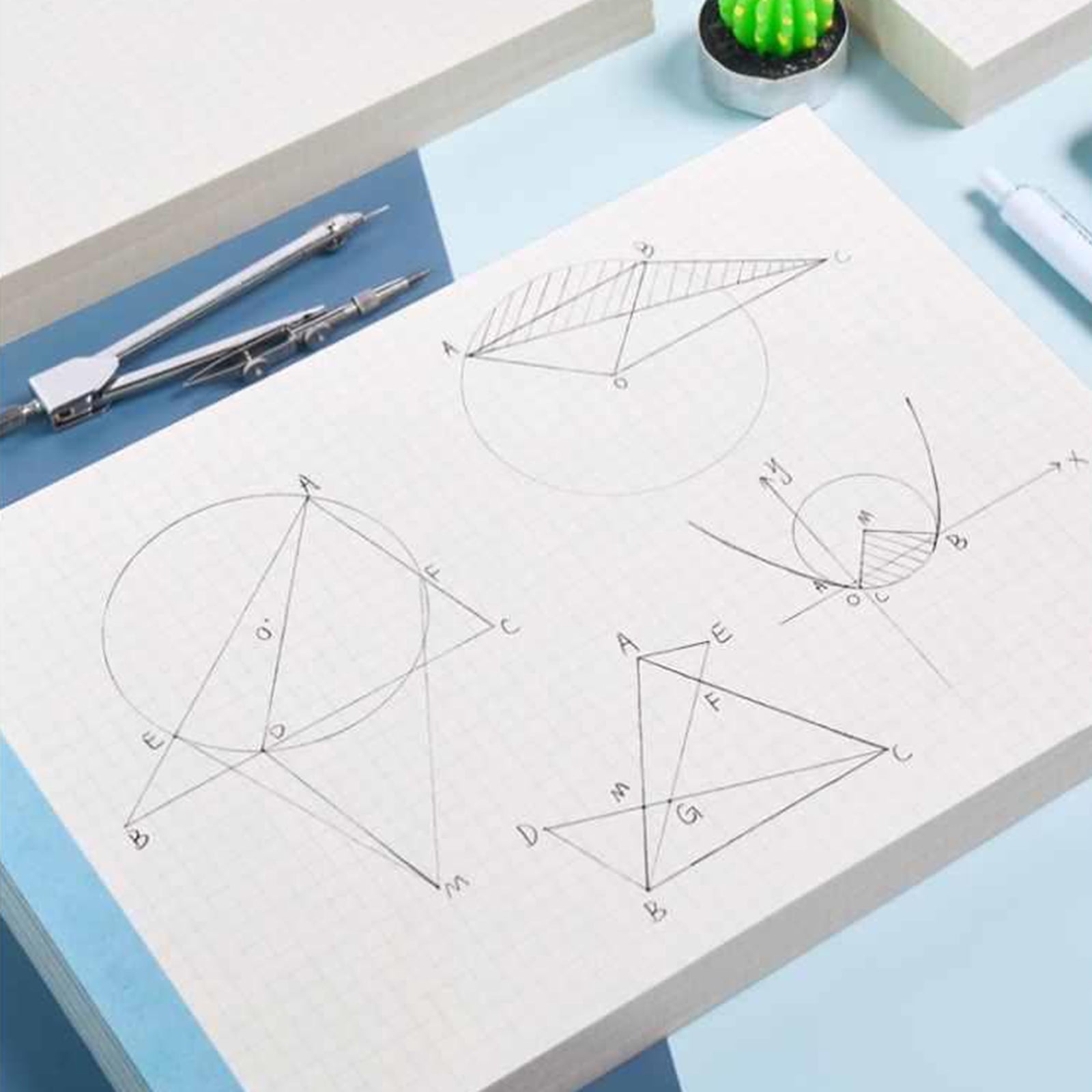 Thick Grid Sketchpads Graph Paper Pad Smooth Writing, Tear off Sheets for Architect Mathematician