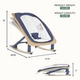 thumbnail image 3 of Evolur Tory 2-in-1 Rocker & Chair, Blue, 3 of 12
