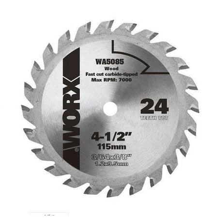 UPC: 0845534013122 | Worx WA5085 4-1/2  24T Compact Circular Saw Blade TCT