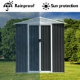 thumbnail image 2 of Waterproof Storage Shed 6FTx9FT, Metal Steel Outdoor Bike Storage with  Aluminum Alloy Frame,Waterproof Garden Tool House Shed for Backyard Lawn Patio, Grey, 2 of 6