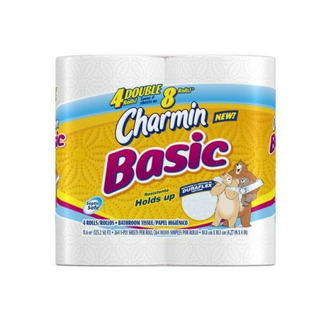 Charmin Basic Toilet Paper, 4ct - Walmart.com