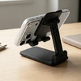 thumbnail image 4 of ZSOU Foldable Adjustable Phone Stand for Smartphones & Tablets, Black, 4 of 8