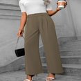 thumbnail image 5 of LYMAYTER XS-XL Women Work Pants Business Casual Loose High Waist Office for Pants Trousers with Pockets, 5 of 7