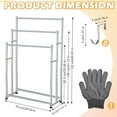 thumbnail image 2 of Tall Standing Towel Racks Pool Towel Rack Outdoor Oversized Floor Bath Towel Drying Valet Holder Blanket Quilt Rack Stand for Bathroom Bedroom Beach Hot Tub Gym Pool Are, 2 of 7