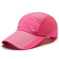 thumbnail image 2 of Prolriy Baseball Cap Hats for Men Women Unisex Mesh Cap Breathable Hat Work Cap Plain Sunshade Baseball Cap Mountain Climbing Outdoors Summer Cap Trucker Hat Hot Pink, 2 of 3