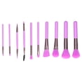 thumbnail image 1 of Juego de brochas de maquillaje para principiantes Nikou color morado, 1 of 15