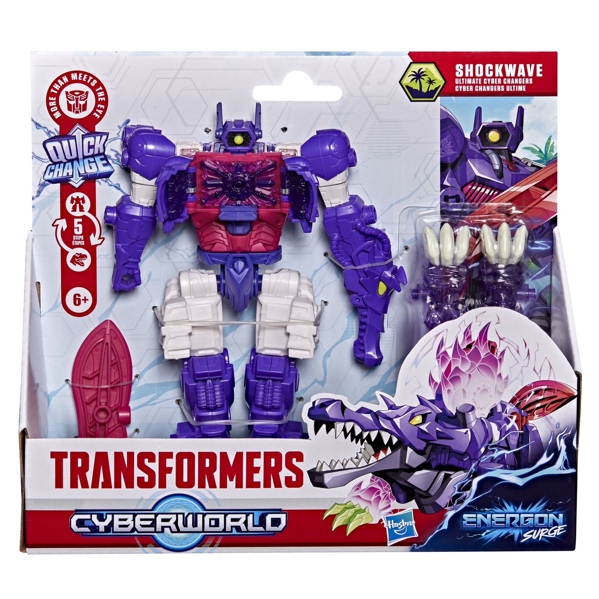 Transformers Toys CYBERWORLD Shockwave Ultimate Cyber Changers 6.5-inch Action Figure, 6+