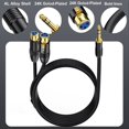 thumbnail image 2 of Cable Divisor en y con Conector Macho Estéreo TRS de 1/4 de Pulgada XLR Hembra Doble A Cable de Conexión Adaptador de 2 XLR Hembra A un Cuarto de Pulgada-A, 2 of 5